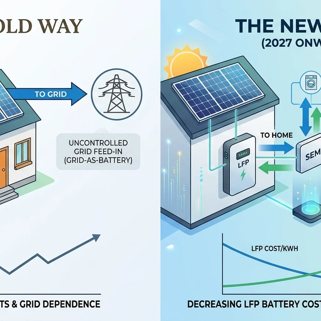 Overgang van salderingsregeling naar thuisbatterij voor optimaal rendement van zonnepanelen.